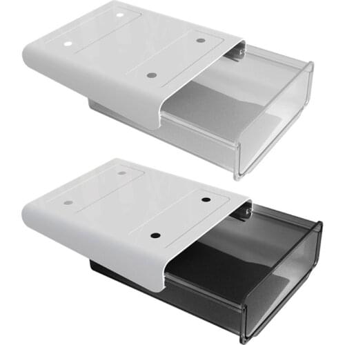 Self Stick Pencil Tray Under Desk Table Storage Drawer Organizer Box Stand Self-adhesive Under-drawer Holder