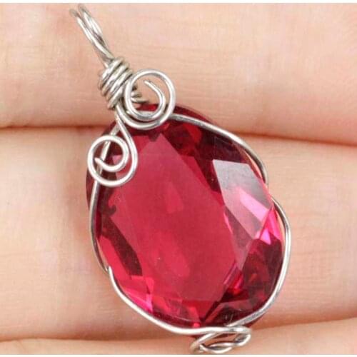 35x13mm Popular Style Water Drop Silver Earrings Jewelry Set Created Fire Mystic Violet Topaz Luxury Daily Wear Silver Pendant