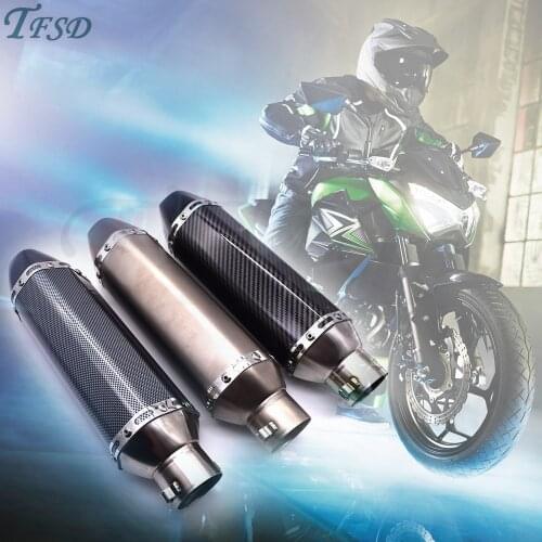 36-51mm Universal Motorcycle Exhaust Modified Muffler Pipe For Kawasaki Ninja ZX7R ZX9R ZRX1100 ZX636R Z800 Z900 Z1000