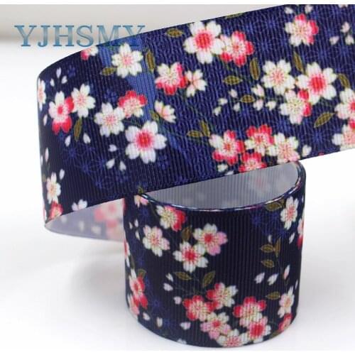 YJHSMY I-181201-292,38mm 5yards Spring flowers Ribbons Thermal transfer Printed grosgrain,DIY Handmade wrapping materials