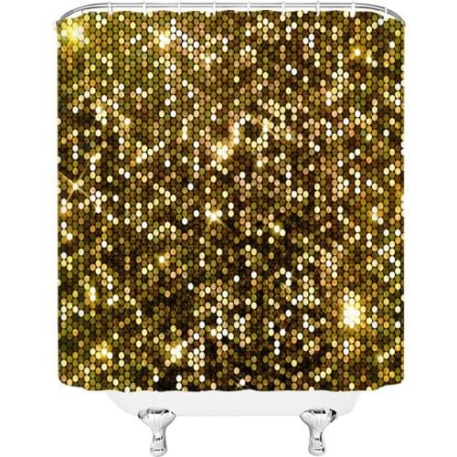 Golden Glisten Dream Shower Curtains Bathroom Curtain Waterproof Bath Curtain Large Size 240*180cm Shower Curtain with Hooks