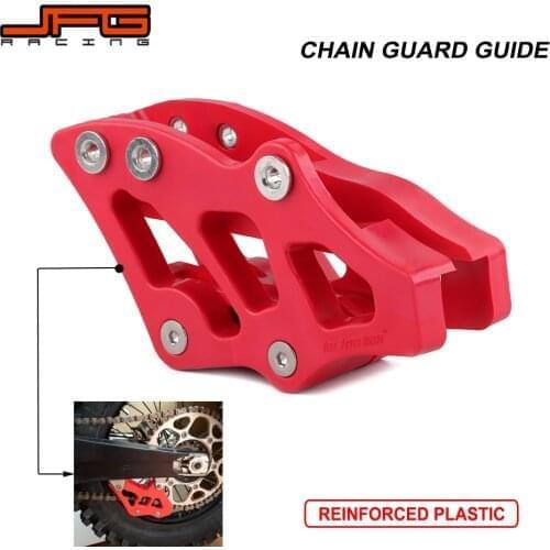 Motorcycle Red Plastic Chain Guide Guard Protection For HONDA CR125R CR250R CRF450X 05-07 CRF250R CRF450R 05-06 CRF250X 06