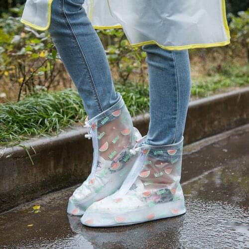 Unisex Shoes Protectors Rain Boots for Indoor Outdoor Rainy Days Dust-proof Waterproof Shoe Cover PVC Material