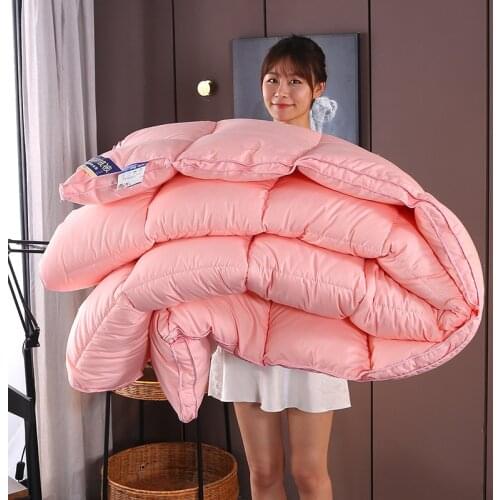 Winter Quilted Quilts 100% White Goose Down Comforter Warm Bedspreads Summer Feather Blanket Duvet Insert King Queen Double Size