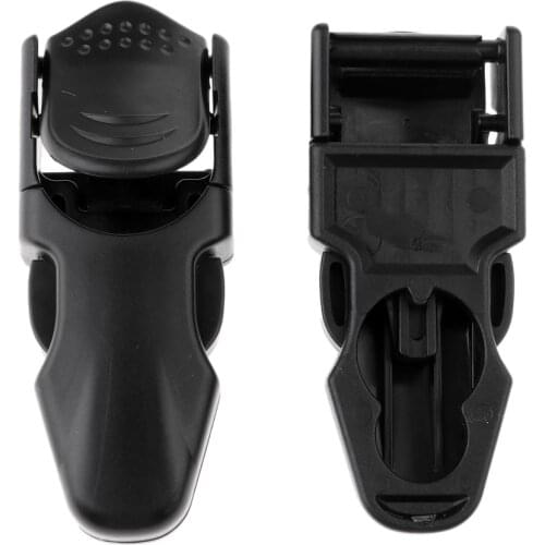 1 Pair Premium Black Plastic Scuba Diving Snorkeling Swimming Fin Strap Buckles Replacement Accessories
