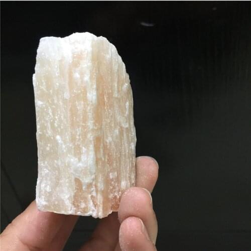 1pcs natural orange gypsum rough stone & mineral reiki healing crystal raw gemstone specimen for home decor