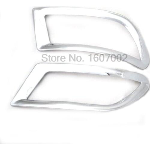 For Toyota Yaris XP150 5dr Hatchback 2014 2015 2pcs Chrome Car Rear Tail Foglight Lamp Cover Trim Bezel Protectors Accessories