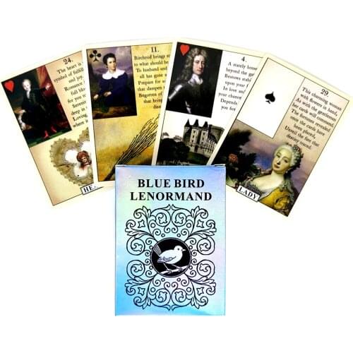 2021 New Tarot Cards Blue Bird Lenormand And PDF Guidance Divination Deck Entertainment Parties Board Game 38 Pcs/Box