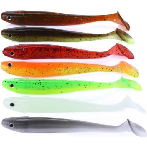 6pcs/Lot Silicone Soft Lures Fishing Bait 10.5g 7g Wormbait Sea Fishing Shad Bass Pike Swimbait Wobblers Artificial Tackle