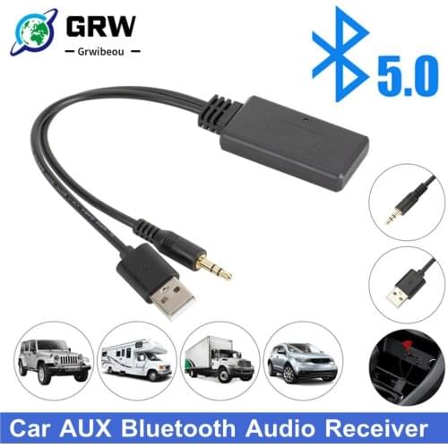 Bluetooth 2020 Universal Car Wireless Bluetooth Receiver USB 3.5MM Aux Media Bluetooth 5.0 Music Player Audio Adapter for BMW