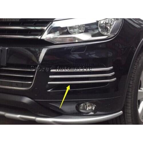 More fashion ! For Volkswagon Touareg 2011 2012 2013 2015 2016 Front Fog Light Lamp side Grille Cover Trim