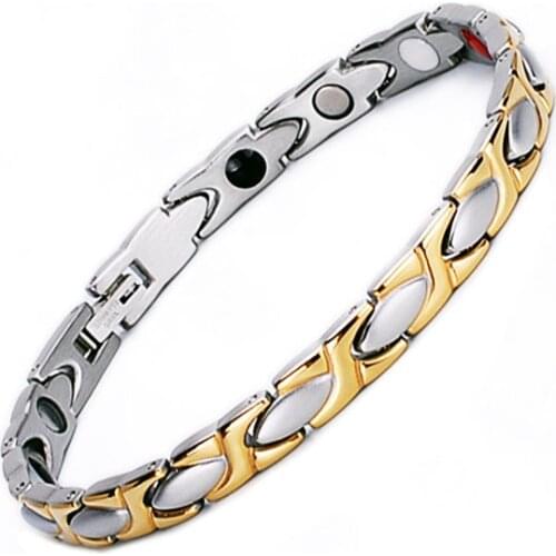 Western Jewelry Infinity Chain Negative Ion Anti-Fatigue Magnetic Titanium Steel Medical Link Bracelet