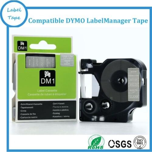 D1 Tape 45020 Compatible Dymo D1 Label 12mm Tape Labelmanager Laminated White on Clear Impresora Dymo(Free shipping)
