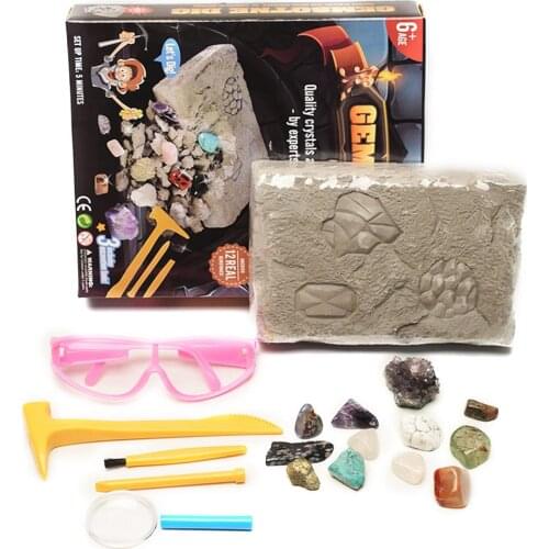 Kids Gemstone Dig Stem Science Kit Archaeological Excavation Toys Educational Toys For Boys Girls Children