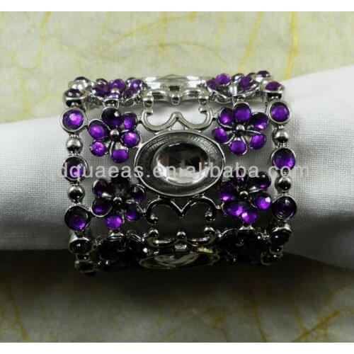 Crystal beaded wedding napkin ring qn13030504
