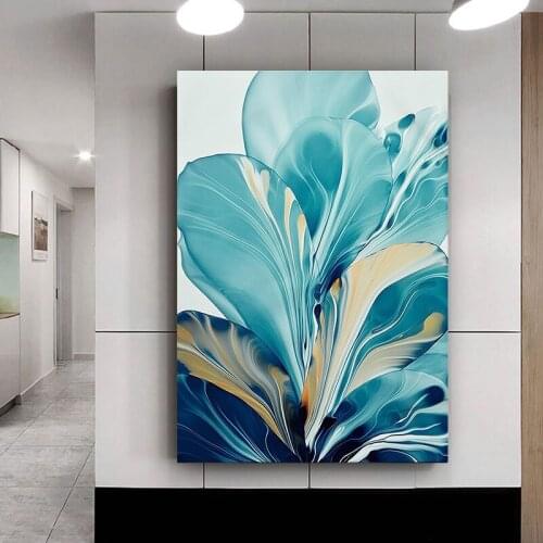 Nordic Green Plant Big Leaf Canvas Paintings Abstract Wall Art Picture Poster and Prints Home Decorative For Living Room Cuadros