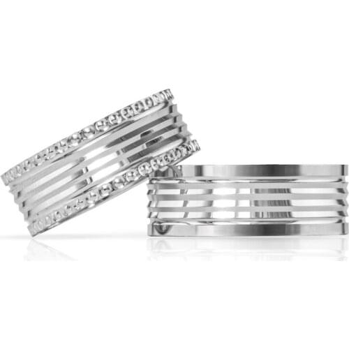 SILVERFONI 925 Sterling Real Silver Wedding Rings Set For Men And Women Luxury Jewelry Fashion Engagement Anniversary New Season