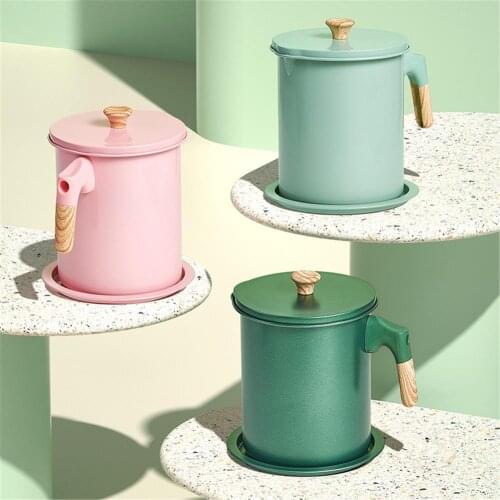 Kitchen Bacon Grease Container Olie Filter Pot Grote Capaciteit Home Filtering Cooking Oil Can Keuken Organizer Olie Filter Tank