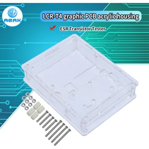 LCR-T4 Box Clear Acrylic LCR-T3 Case Shell Housing For LCR-T4 Transistor Tester ESR SCR/MOS LCR T4
