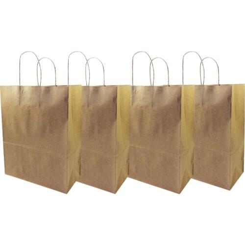 10PCS/lot Multifunction kraft paper bag with handle wedding party bag Fashionable cloth shoes gift paper bags Large Size