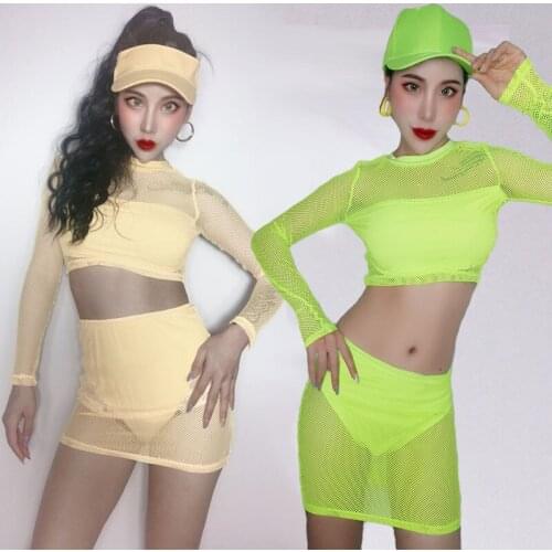 Nightclub Bar Clothes Jazz Dance Costume DJ Female Singer Stage Costume Women Hip Hop Street Dance Performance Clothes DWY3826
