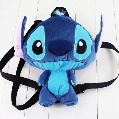 30cm Lilo and Stitch Plush Backpack Kawaii Stuffed Bag Shoulder Coin Purse Birthday Gift