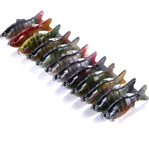 Minnow Luya Fishing Lure multi-section 10CM/18G 6 Segme Full Swimming Layer Hard Swimbait Artificial Spinning Tackle Bionic Bait