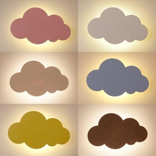 15W Modern Cloud Wall Lamp Lights White Pink LED Wall Mounted Living Room Girl Children Bedroom Light Decoration 110v 220