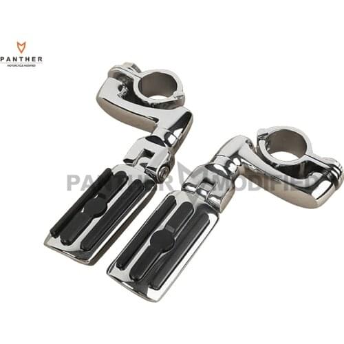 Universal 32mm 1-1/4" Motorcycle Foot Pegs Moto Foot Rest case for Harley Honda Suzuki Kawasaki Yamaha Engine Guard Crash Bar