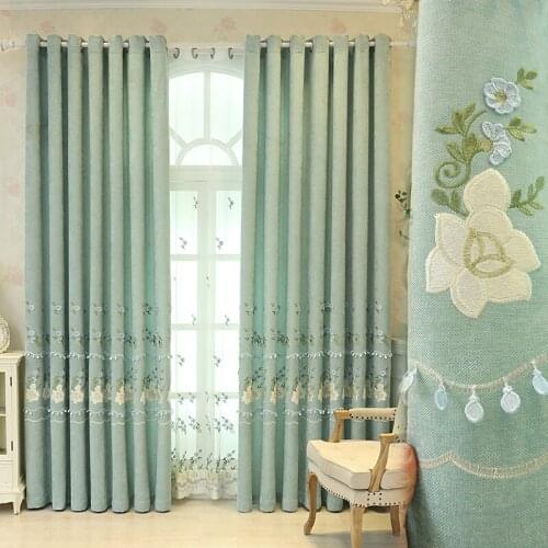 European Style Embroidered Curtain Luxury Living Room Bedroom Window Door Wedding Decor Room Decor Novel Home