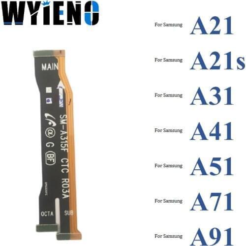 Wyieno Main Motherboard Board LCD Display Connector Flex Cable For Samsung Galaxy A21 A21s A31 A41 A51 A71 A91 10pcs/lot