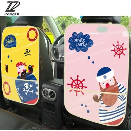 ZD For Audi A4 B7 B5 A6 C6 Q5 Honda Civic 2006-2011 Fit Accord CRV Car Styling Children Kick Mat Seat Back Protector Storage Bag