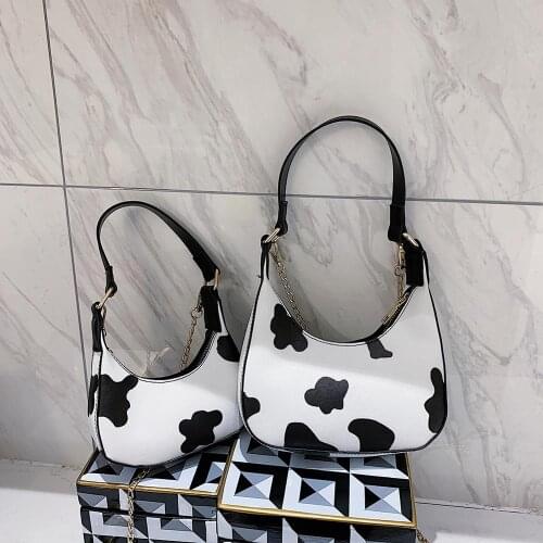 Cow Dots Women Shoulder Handbags Classic Texture Delicate Creative Chic Ladies Hobos Totes Female Messenger Bags Purse