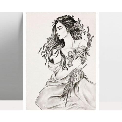 ZhuoAng Flower And Girl Clear Stamp for Scrapbooking Rubber Stamp Seal Paper Craft Clear Stamps Card Making