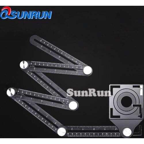 1pcs Six fold ruler tile universal opening locator tiling perforation decoration auxiliary renovation tool