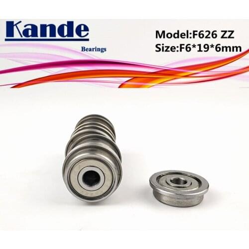 10pcs ABEC-1 F626ZZ F626 ZZ With Flange Miniature Deep Groove F626 Ball Bearing F6x19x6mm F626-2Z