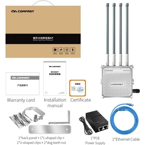 1300Mbps Outdoor AP wifi router CPE Dual Band 2.4G&5.8G Wireless Access Point WiFi Signal Booster with 4 external OMNI Antennas