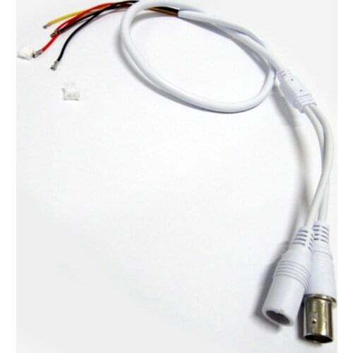2pcs Power Video Cable BNC & DC Connector to Stripped Wire cctv end cable with Terminals 1.25P for CCTV Camera PCB Board