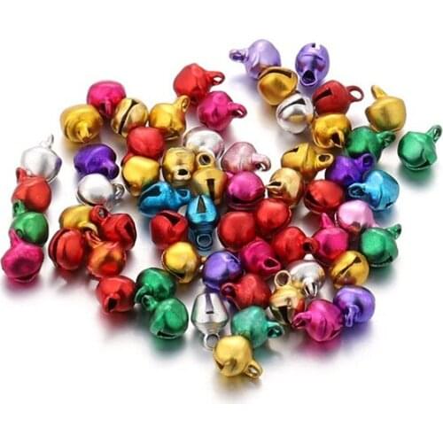 20-150Pcs Jingle Bells Aluminum Loose Beads Small For Festival Party Decoration/Christmas Tree Decoration/DIY Crafts Accessories