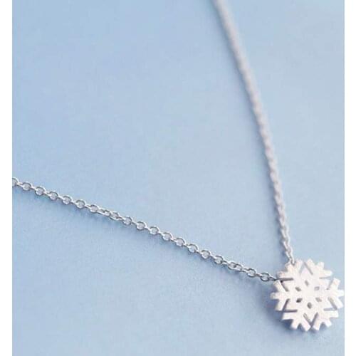 2019 Fashion Jewelry Silver Color Snow Necklaces Pendants For Women Long Chain Necklaces Collar Mujer Collares