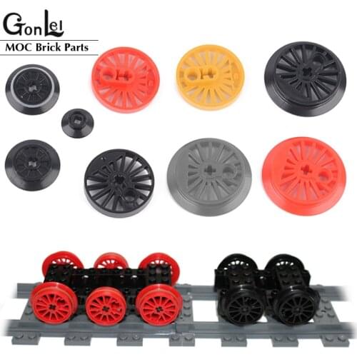 4Pcs Train Wheels MOC Custom Parts Building Block Brick Toys For Professional City High-Tech Train 50254/57999/85557/85558/57878
