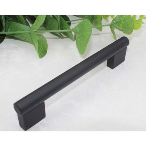 5" modern simple furniture handles black kitchen cabinet pull handle stain black dresser cupboard wardrobe door handle knob 5"