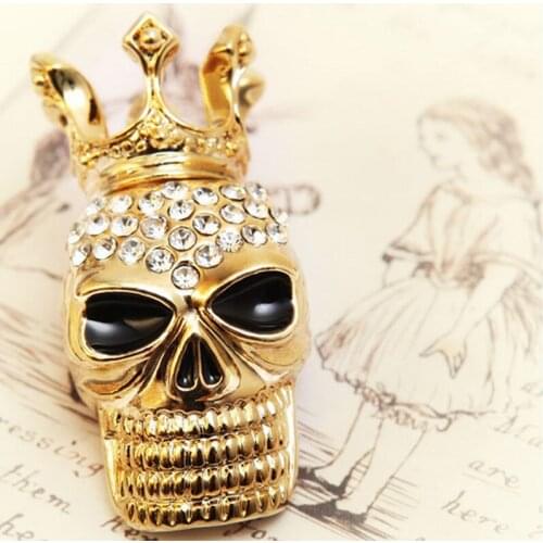 Copper Crystal CZ stones Crown Charm Pin Brooch Fashion Costume Apparel Ornament Jewelry Accessories 6Pcs lot