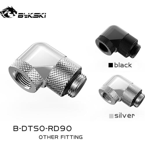 Bykski G1/4'' thread 90 degree Rotary Fitting Adapter Rotating 360 degrees Rotary water cooling accessories Adaptors B-DTSO-RD90