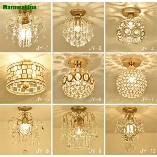 American Crystal Ceiling Lamp Hall Entrance Entrance Passway Corridor Bar Counter Light European Crystal Light AC110-240V