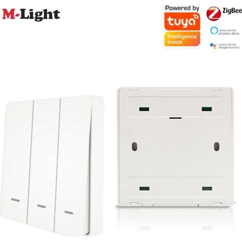 DIY Wireless Battery Switch ZigBee 3.0 Connection tuya Hub gateway for Smart life app Wireless Key Switch with tuya Zigbee hub