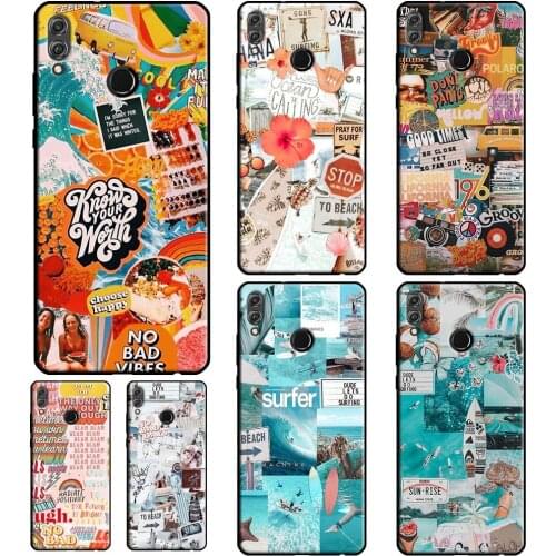 Summer Beach Collage For Huawei Honor 8X 9X 7X 7C 9A 8A 9S 8S 8 9 10 Lite 10X 10i 7A 6C 4C 20 Pro Case Cover
