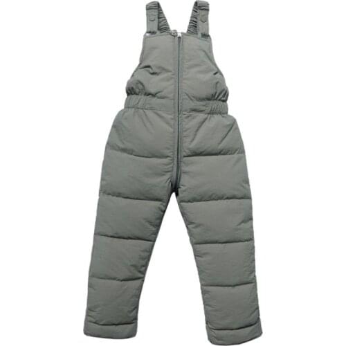Child Baby Winter overalls Rompers bibs pants For kids boy girl trousers toddler longs Warm Think Down 5 years Children pants