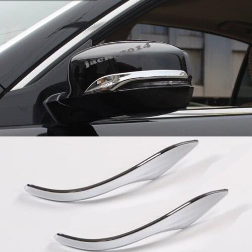For Honda Accord 9th 2014-2017 ABS Chrome Rear View Side Door Mirror Strip Trim