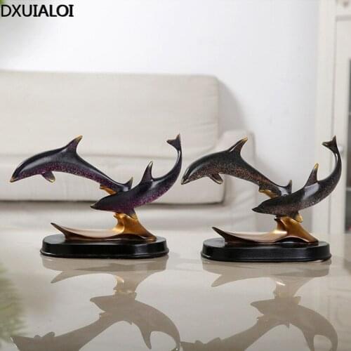 Home decoration modern minimalist resin crafts dolphin ornaments hotel bedroom living room furnishings creative ornaments